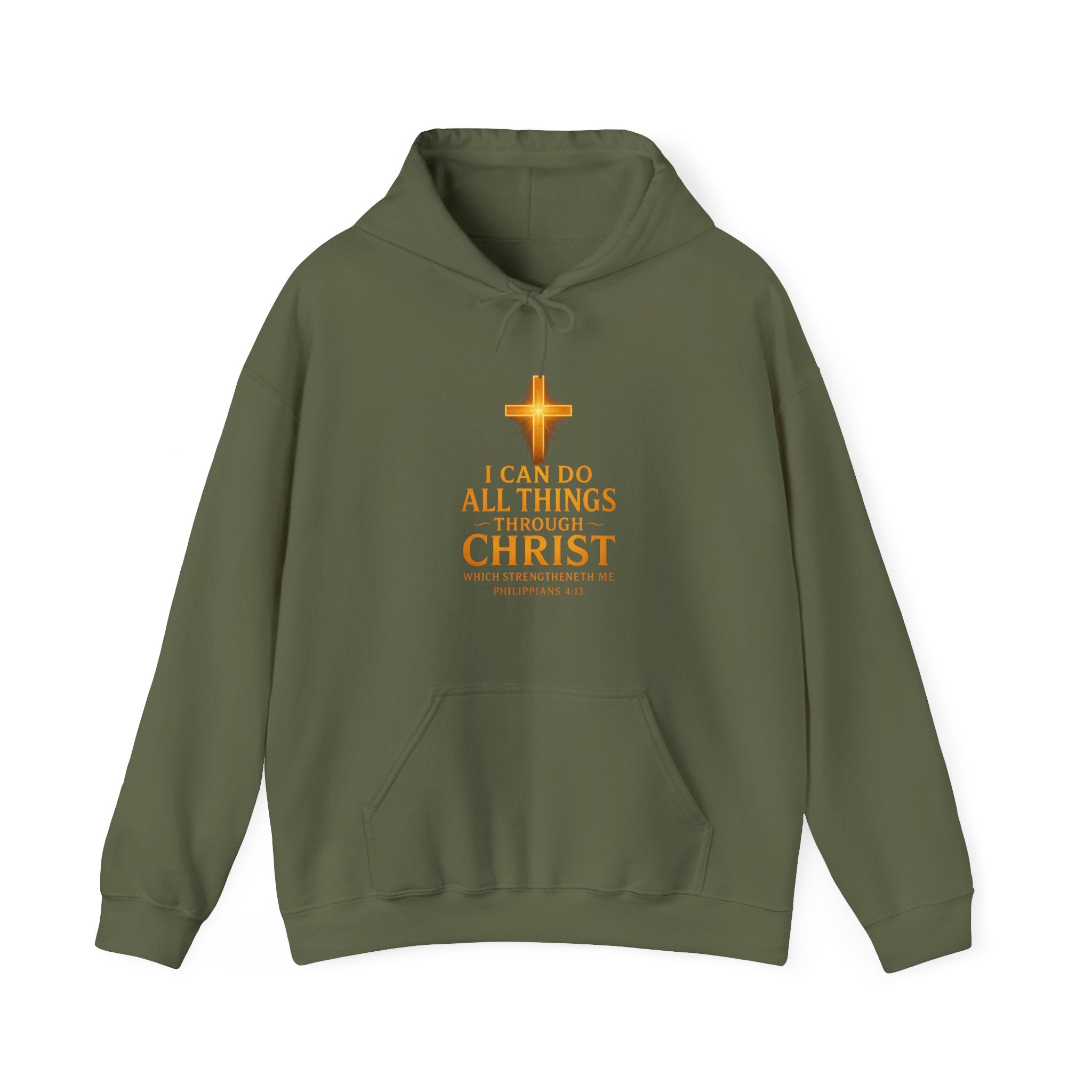 I Can Do All Things Through Christ Philippians 4:13 Christian Hoodie Sweatshirt