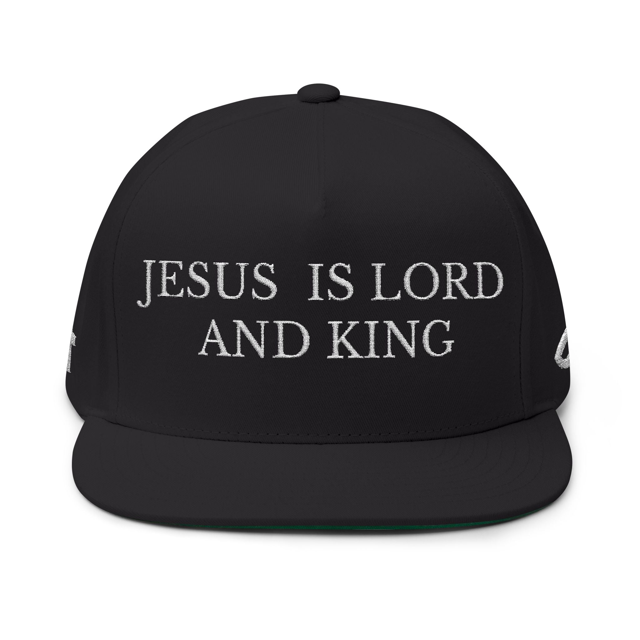 Jesus Is Lord and King Flat Bill Cap (Embroidery)