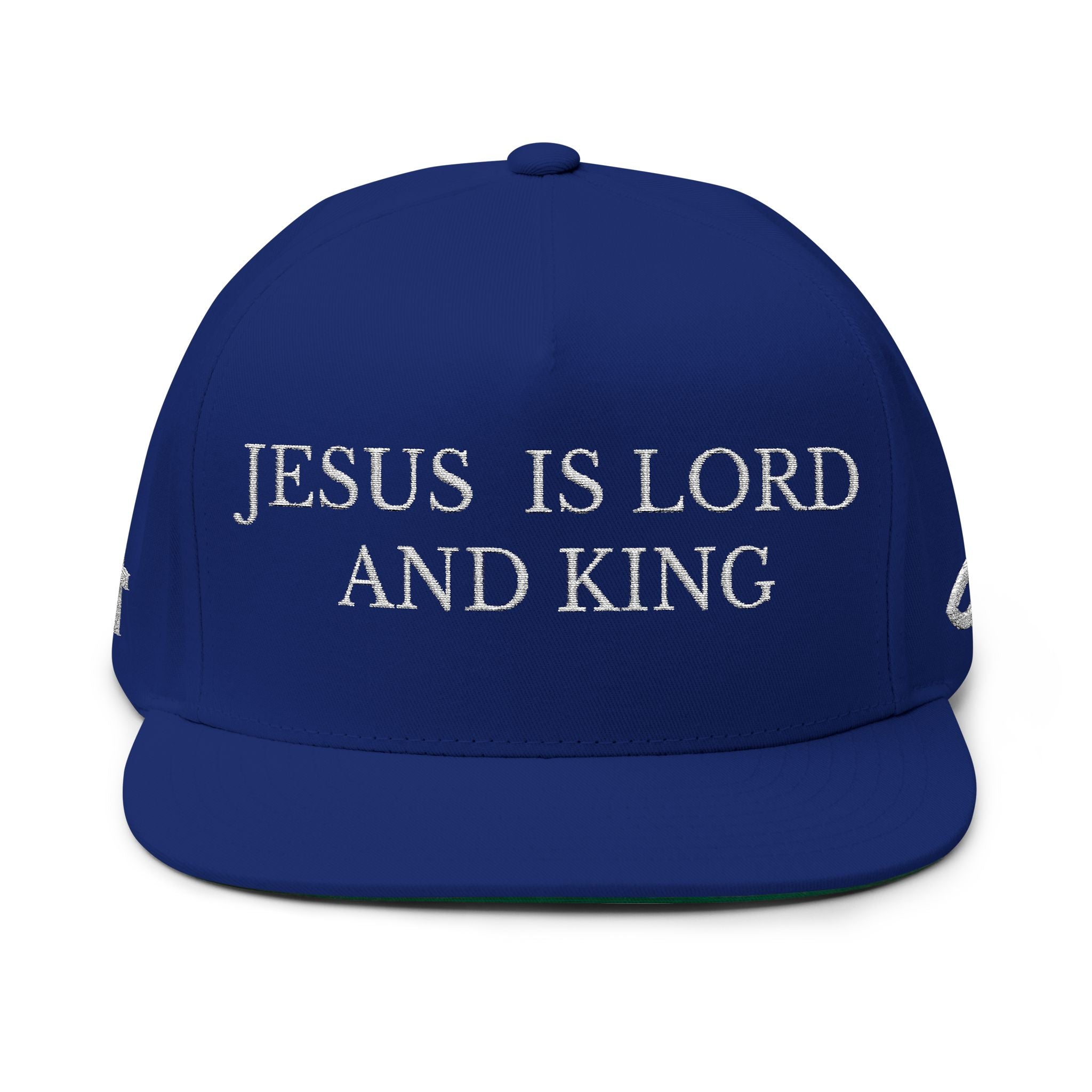 Jesus Is Lord and King Flat Bill Cap (Embroidery)
