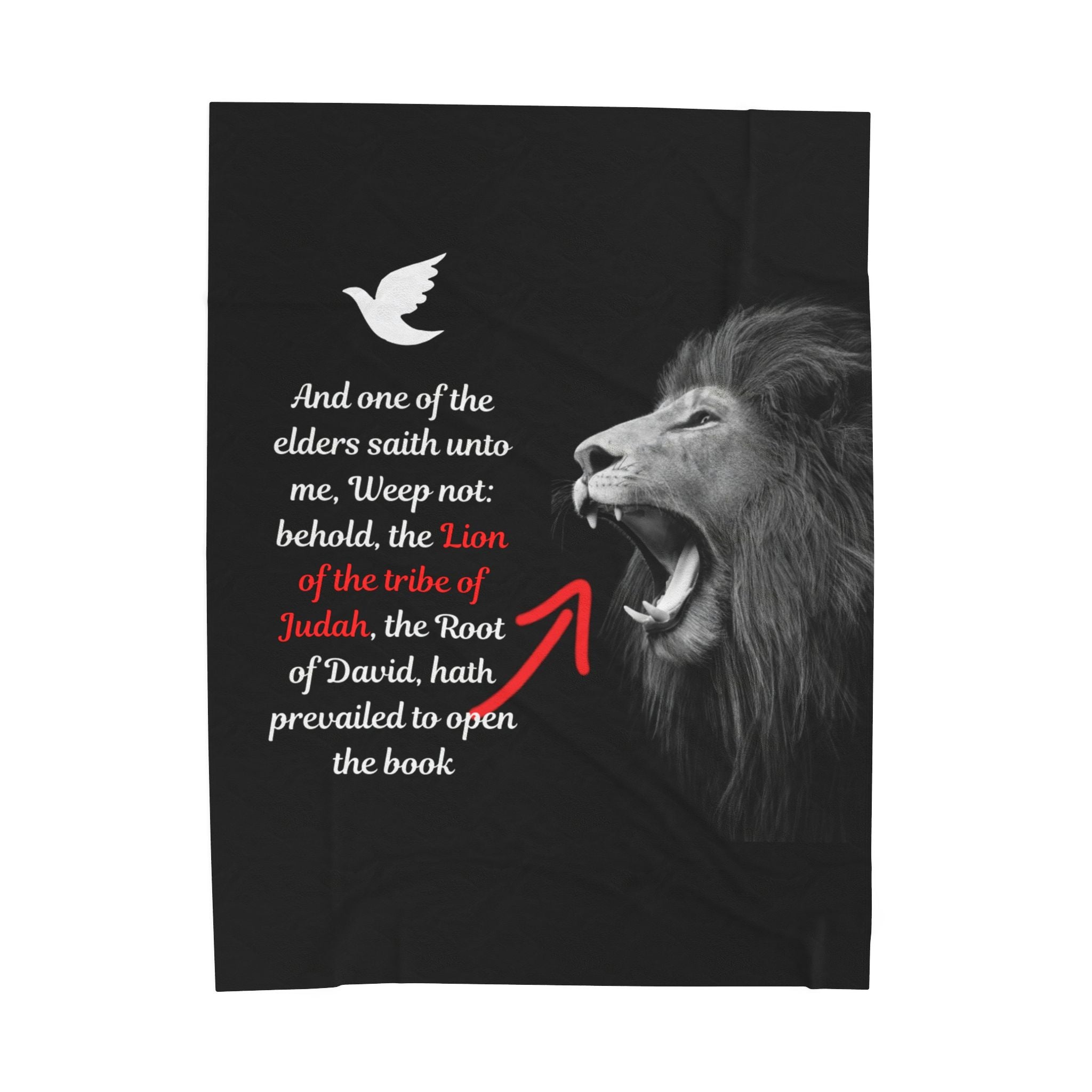 The lion Of The Tribe Of JudahChristian Velveteen Plush Blanket