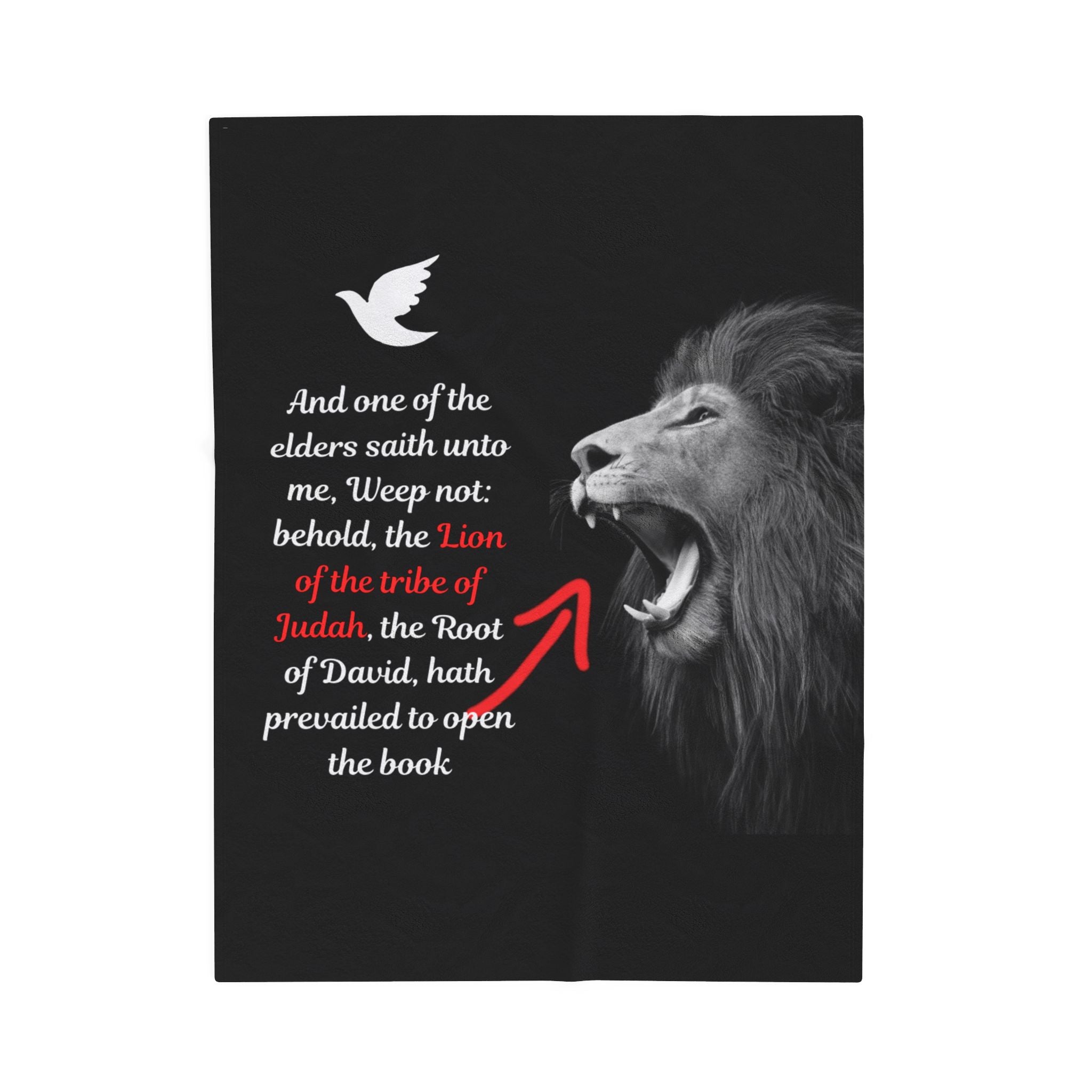 The lion Of The Tribe Of JudahChristian Velveteen Plush Blanket