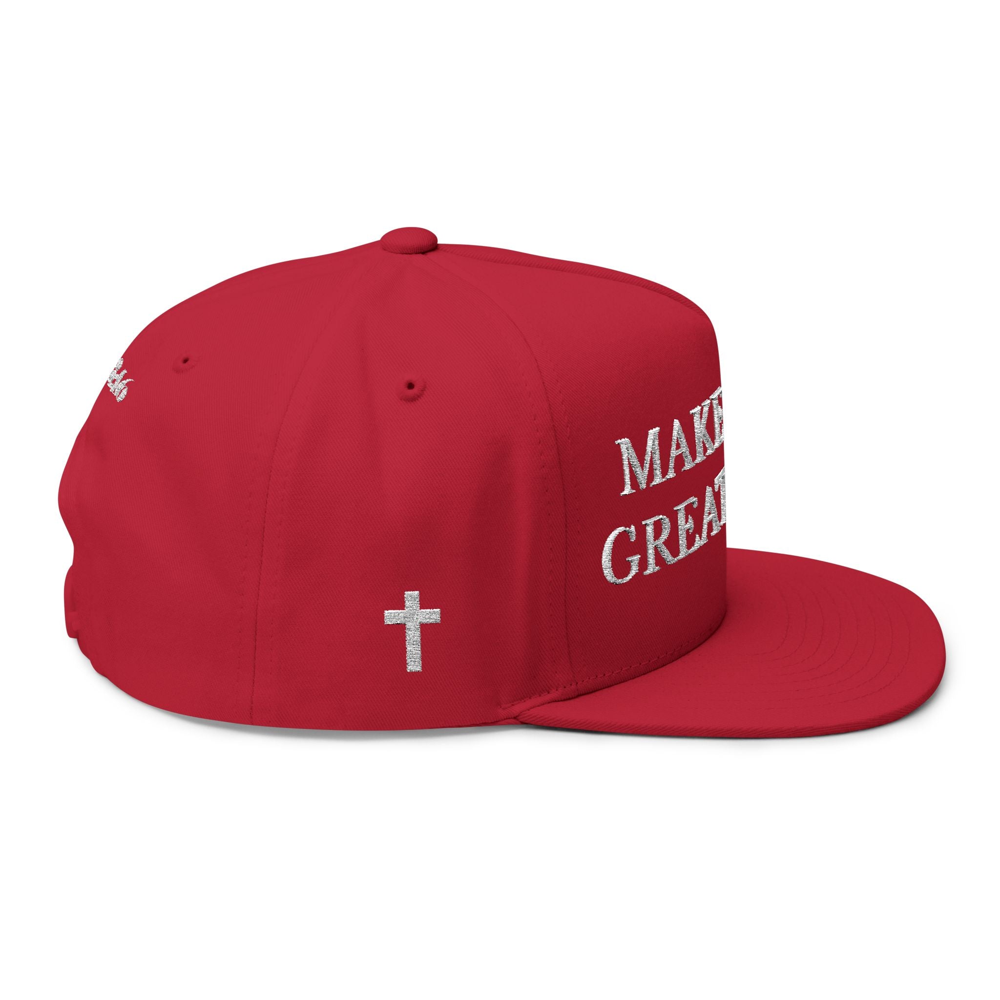 Make Jesus Great Again Flat Bill Cap (Embroidery)