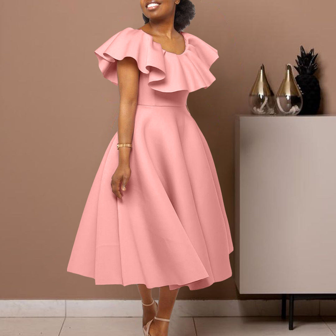 Elegant Ruffle Large Dress